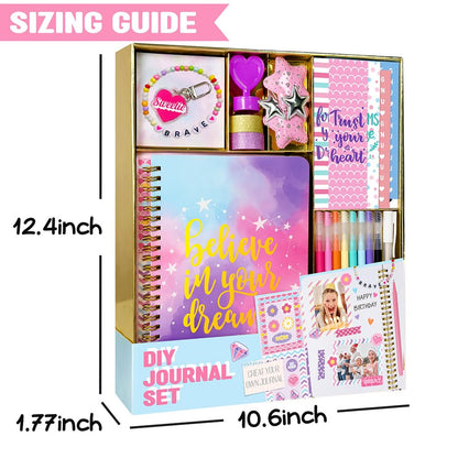 DIY Journal Kit for Girls – Scrapbook Craft & Stationery Set