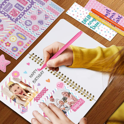 DIY Journal Kit for Girls – Scrapbook Craft & Stationery Set