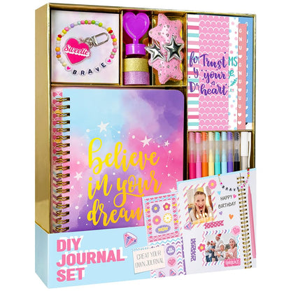 DIY Journal Kit for Girls – Scrapbook Craft & Stationery Set